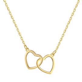 18K GOLD PLATED "HEARTS" NECKLACE, INTENSITY
