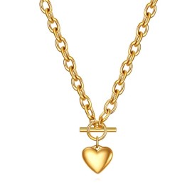 18K GOLD PLATED "HEART" NECKLACE, INTENSITY