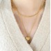 18K GOLD PLATED  "HEART" NECKLACE, INTENSITY