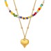 18K gold plated "Heart" necklace, Intensity