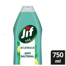 Jif Antibacterial Dishwashing Liquid Mint & Lemon Double Foam Power 750 ml